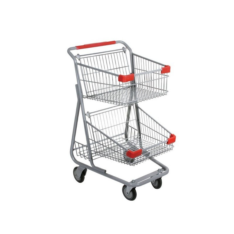 Carro de supermercado doble 100 litros