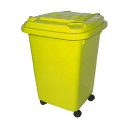 Basurero Plástico con Ruedas 50 Litros